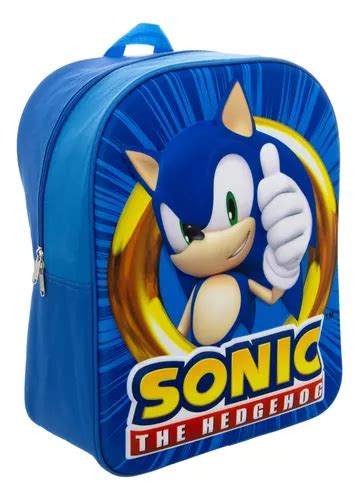 Ruz Mochila Escolar Primaria Dise O D Sonic Ni Os Color Azul