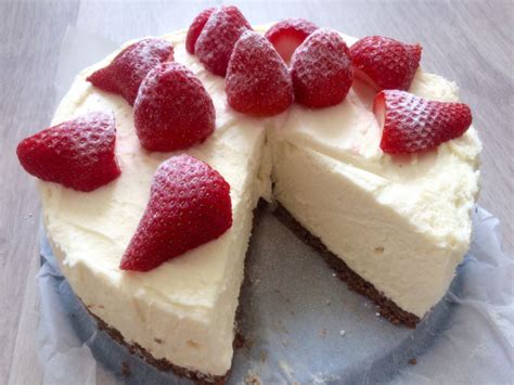 Mascarpone Kwarktaart Met Witte Chocolade Cheesecake Zonder Bakken