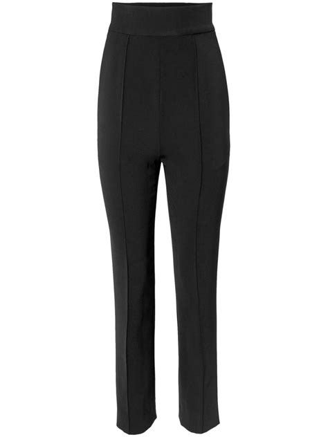 Carolina Herrera High Waisted Wool Trousers Black Farfetch Uk