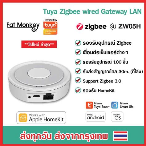 Tuya Zigbee Hub Smart wired Gateway LAN รุ่น ZW05 / ZW05H เกตเวย์ ...