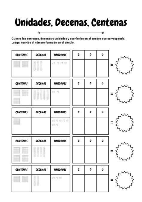 UNIDADES DECENAS Y CENTENAS Profe Social
