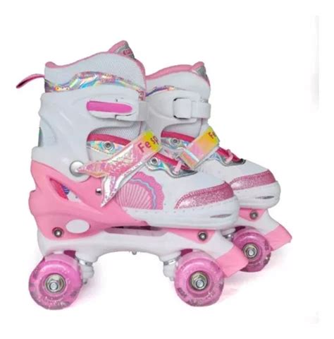 Patins Rodas Infantil Arco Ris Led Kit Prote O Parcelamento