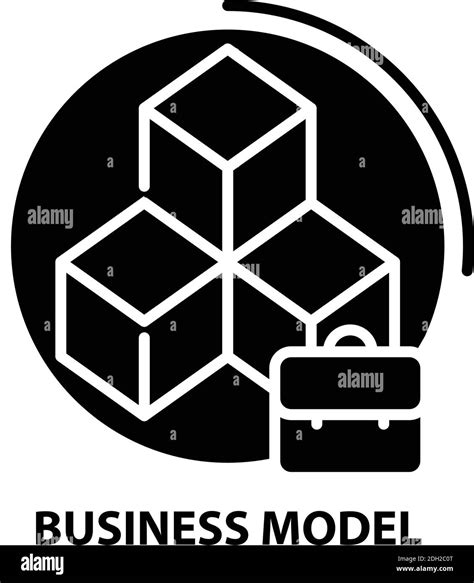 Business Model Icon Black Vector Sign With Editable Strokes Concept