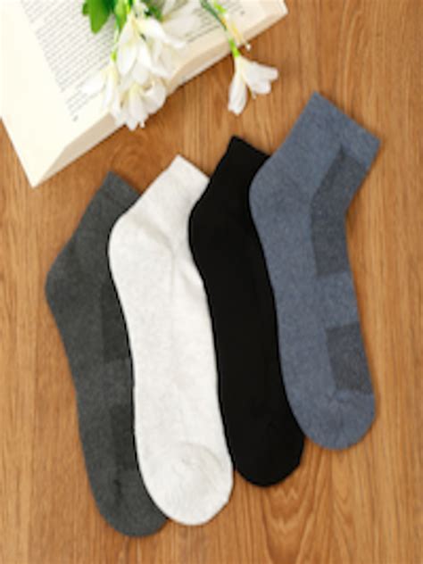 Buy Louis Stitch Men Pack Of 4 Patterned Ankle Length Socks Socks For