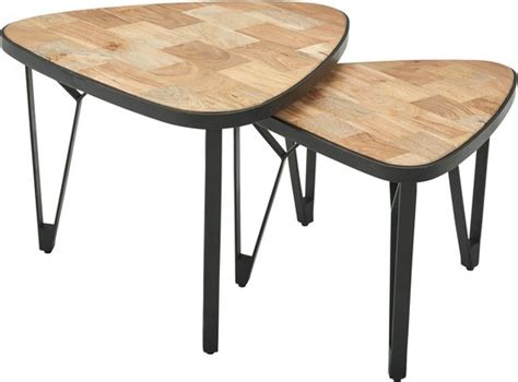 Rootz Nesting Tables Driehoekig Ontwerp Set Van 2 Bruine