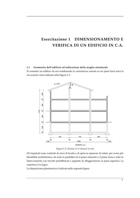 Pdf Esercitazione Dimensionamento E Verifica Di Cemento