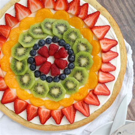 easiest fruit pizza recipe   autumn