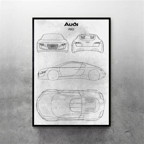 No021 Audi RSQ Uramljen Poster