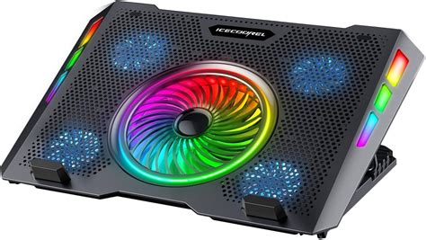 ICE COOREL Cooling Pad For Gaming Laptop With 5 Fans RGB India Ubuy