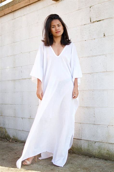 O 12 Off White Sheer Cotton Gauze Kaftan Caftan Long Beach Etsy