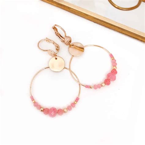 Boucles D Oreilles Mini Chlo Corail Gwapita