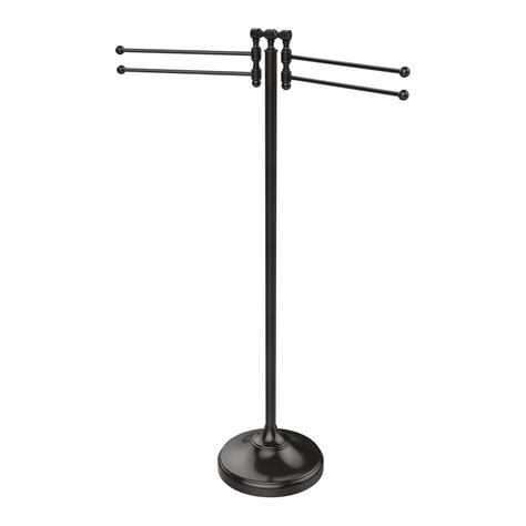 Allied Brass Retro Dot Oil-Rubbed Bronze Freestanding Towel Rack at ...