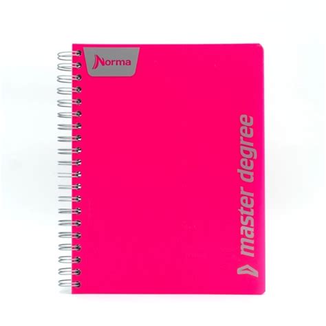 Cuaderno Argollado Profesional Cuadro Grande Polycover Norma Rosa Hojas