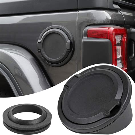 Cherocar Gas Cap Replacement Trim Fuel Tank Door Cover For Jeep