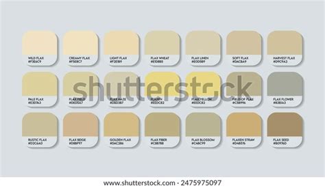 Flax Color Palette Flax Color Guide Stock Vector (Royalty Free ...