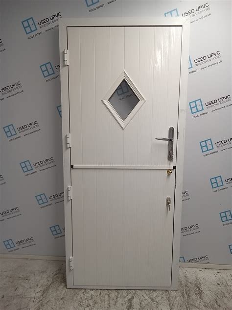 Used White Composite Barn Door 910mm x 2060mm 0482 | Used UPVC Windows