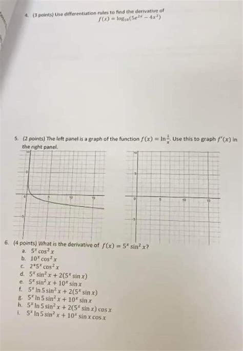 Solved 4 3 Points Use Differentiation Rules To Find The