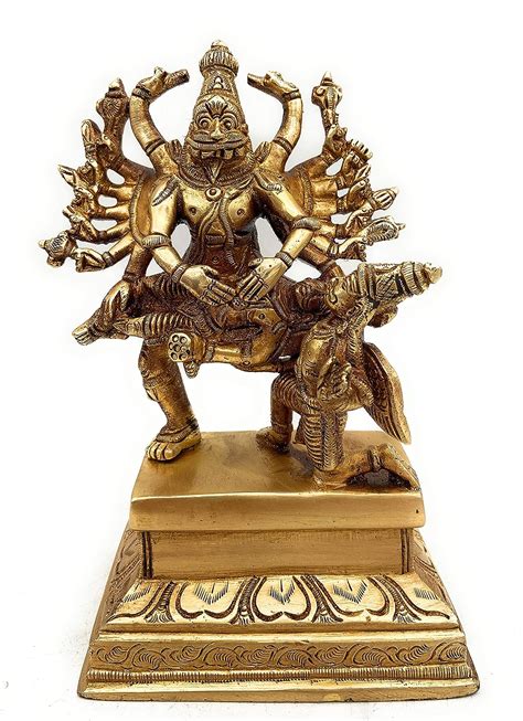 Buy South Indian Arts Brass Narasimha Idol Lakshmi Narasingh Laxmi