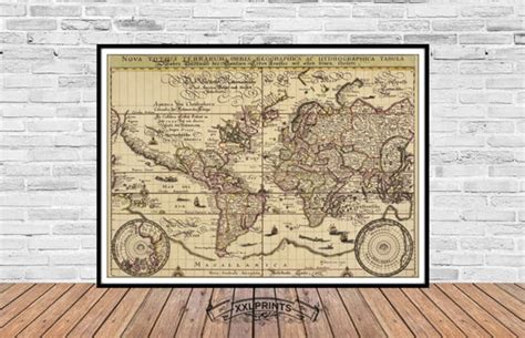 Ancient Map of the World, 1492, Fine Reproduction, Large Map, Fine Art ...