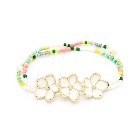 Flower beads bracelet - Imsmistyle