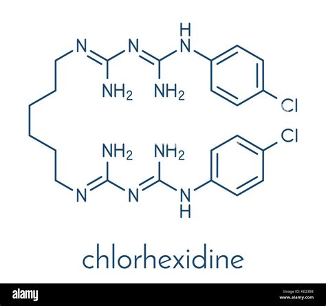 Chlorhexidine Antiseptic Molecule Skeletal Formula Stock Vector Image