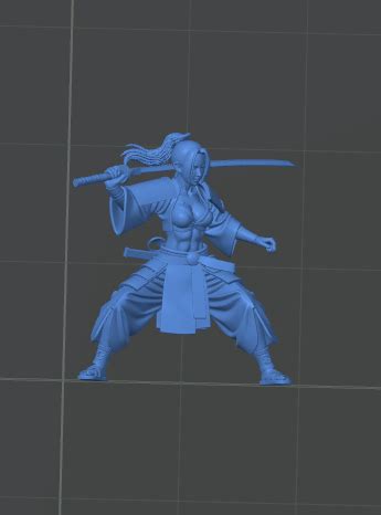 Samurai Babe STL File For D PrintingCults