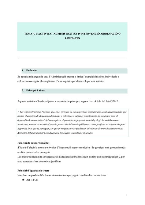 TEMA 4 Apunts Tema 4 Dret Administratiu III TEMA 4 LACTIVITAT