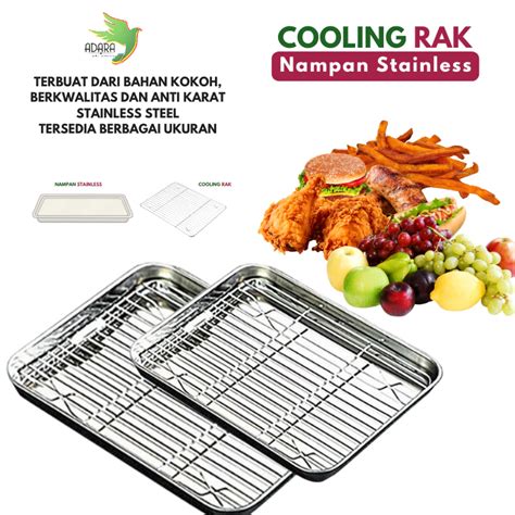 Jual Cooling Rak Dan Wadah Minyak Stainless Peniris Makanan Rack