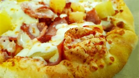 Premium Photo A Piece Of Hawaiian Pizza Closeup