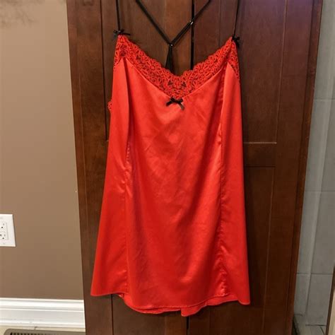 Cacique Intimates Sleepwear Cacique Lace Satin Chemise Slip Lingerie Poshmark