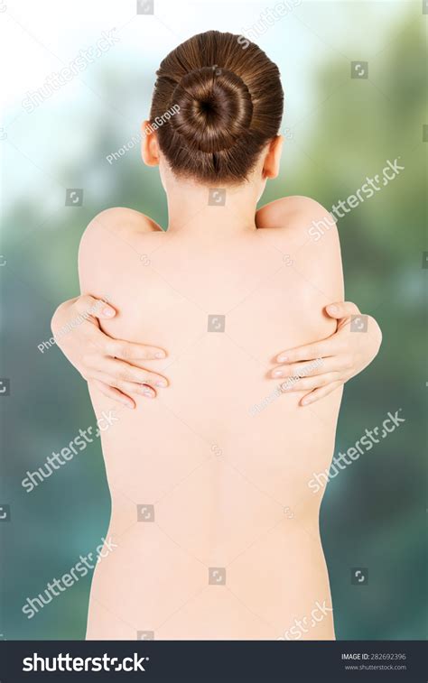 Naked Woman Touching Her Painful Back Stock Photo Shutterstock