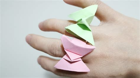 How To Make An Origami Butterfly Ring Youtube