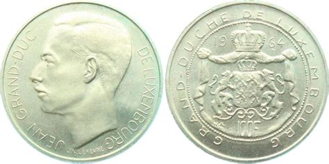 Luxemburg 100 Francs 1964 Großherzog Jean 1964 2000 BU MS65 70 MA