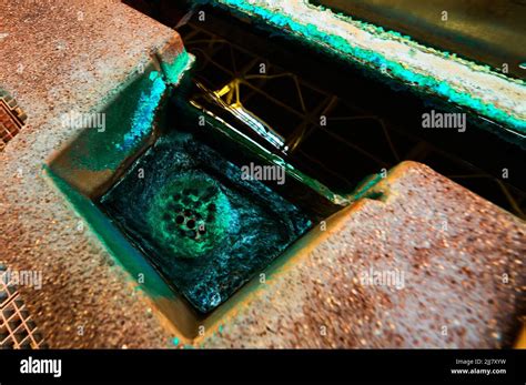 Receiving recess for electrolytic solution on bathtub Stock Photo - Alamy