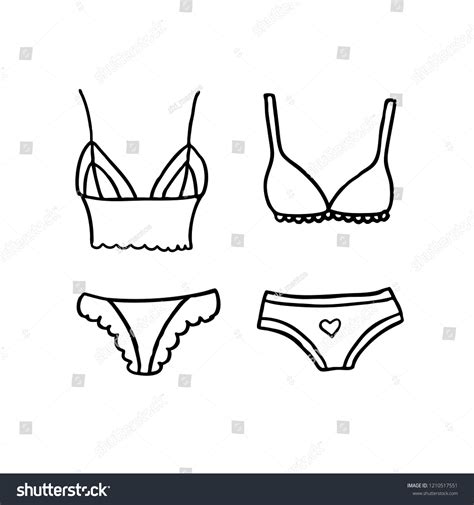 Lingerie Doodle Icon Stock Vector Royalty Free 1210517551 Shutterstock