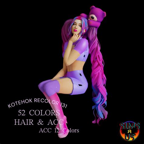 Simsrus Recolor Kotehok Hair Nikki X Screenshots The Sims