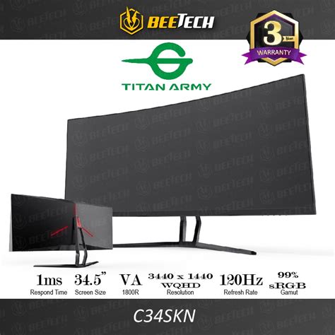 Titan Army Curved Ultrawide K Hz Ms Gaming Monitor C Skn