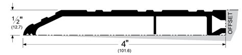 Pemko 254a 36 Mill Finish Aluminum Half Saddle Threshold