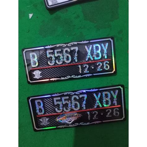 Jual Plat Nomor Acrilik Hologram Motif Batikplat Motorplat Custom