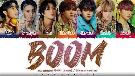 Nct Dream Boom Dream Ver Lyrics Color Coded Han Rom Eng Youtube