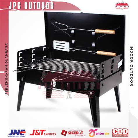 Alat Panggang BBQ Barbeque Outdoor Camping Grill Stove Lipat Portabel