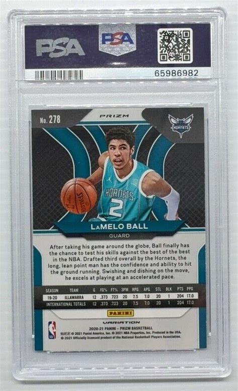 2020 21 Panini Prizm LaMelo Ball Fast Break Prizm Variation RC 278 PSA