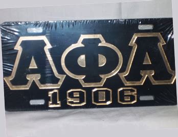 Alpha Phi Alpha-1906 Black License Plate – Greek Traditions