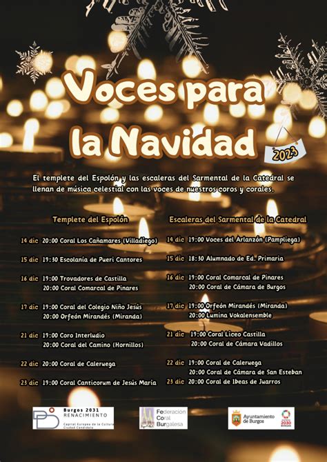 Programa Voces Para La Navidad Federaci N Coral Burgalesa