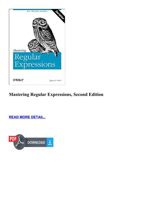 PPT Mastering Regular Expressions Second Edition PowerPoint