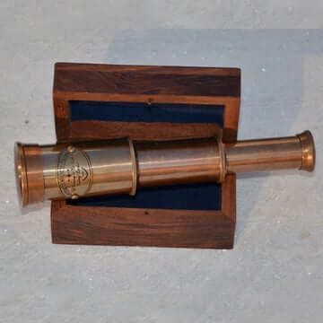 Antique Finish Handmade Brass Telescope - Areeva Decor