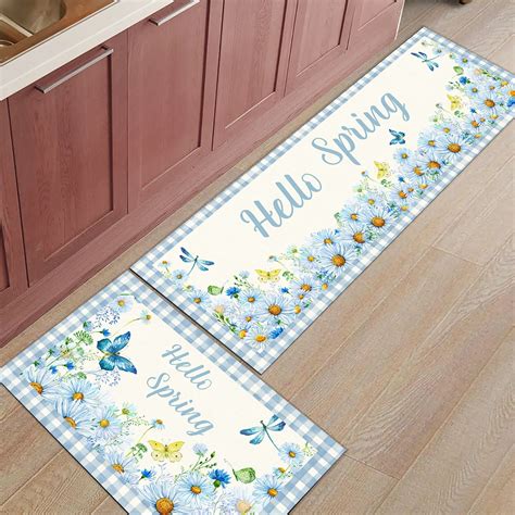 Pastoral Spring Bee Daisy Gnome Carpet Kitchen Mat Bedroom Entrance