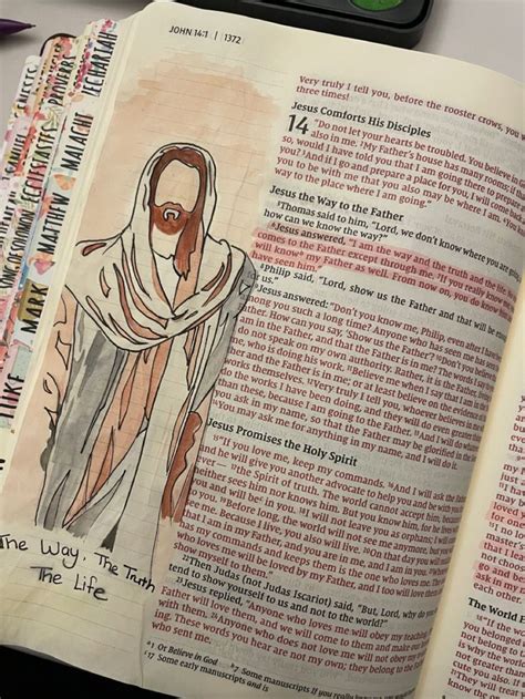 Bible Journaling Bible Drawing Bible Doodling Catholic Bible Jesus