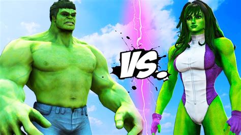 Hulk Vs She Hulk Epic Battle Youtube