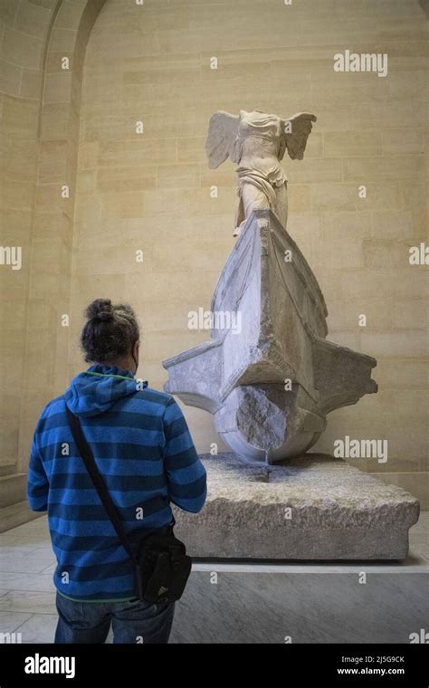 Paris France The Winged Victory Of Samothrace Or The Nike Of